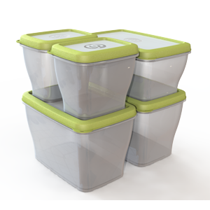 Multi-sized stacking containers