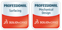 Solidworks profesiional surfacing and mechanical design accreditations